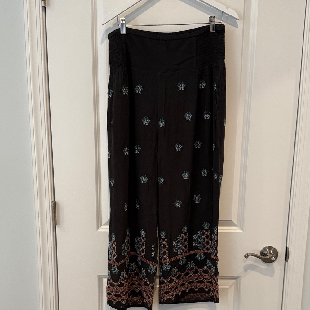 Sundance Brown Embroidered Pants